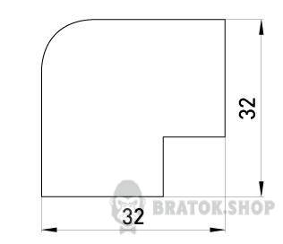 Зовнішній кут  e.trunking.blend.out.stand.20.10 для короба 20х10мм в Сумах