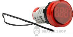 Круглий цифровий вимірювач температури ED16-22WD -25С - 150С (червоний)