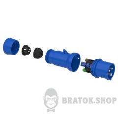 КАБ.РОЗЕТКА, ГВИНТ 16А 3P+N+E IP44 380В