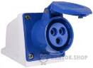 Розетка-гнездо силовая стационарная ГC 16A/3 220V 2P+PE (113) АСКО-Укрем A0080040001 синий в Сумах