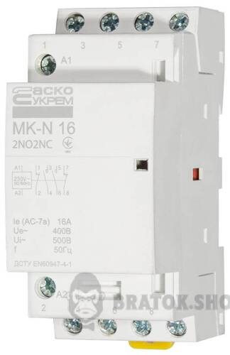 Контактор модульный 4P 16A 2NO+2NC АСКО-Укрем MK-N A0040030028 в Киеве