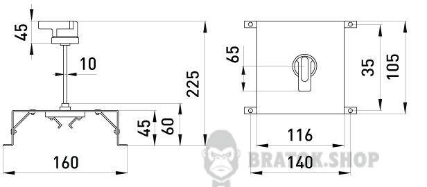 Поворотна рукоятка e.industrial.ukm.250.CS в Сумах