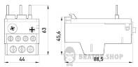 Теплове реле e.industrial.ukh.22.6, номін. струм 22А, діап. регул. 4-6 А i0110004 у Києві