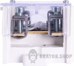 Клемна колодка прохідна e.tc.main.brass.95k, 1х95 мм.кв./4х16 мм.кв..,латунний контакт, з кришкою