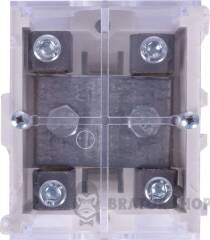 Клемна колодка прохідна e.tc.main.brass.95k, 1х95 мм.кв./4х16 мм.кв..,латунний контакт, з кришкою
