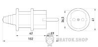 Силова вилка переносна e.plug.pro.2.16, 2п., 230В, 16А (012) p011010 у Києві