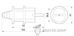 Силова вилка переносна e.plug.pro.2.16, 2п., 230В, 16А (012)