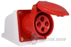 Розетка-гнездо силовая стационарная ГC 16A/4 400V 3P+PE (114) АСКО-Укрем A0080040002 красный