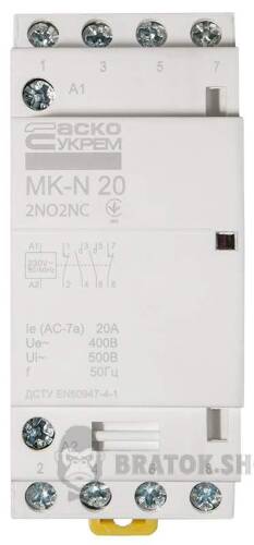 Контактор модульный 4P 20A 2NO+2NC АСКО-Укрем MK-N A0040030029 в Киеве