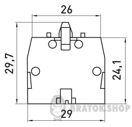Додатковий контакт e.mb.be102 (NC)