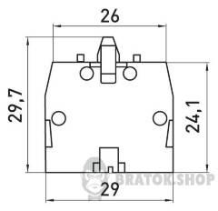 Додатковий контакт e.mb.be102 (NC)
