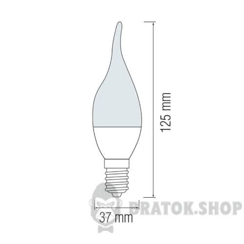 Лампа світлодіодна E14 6W 6400K C37 Horoz Electric CRAFT-6 001-004-0006-011 у Сумах