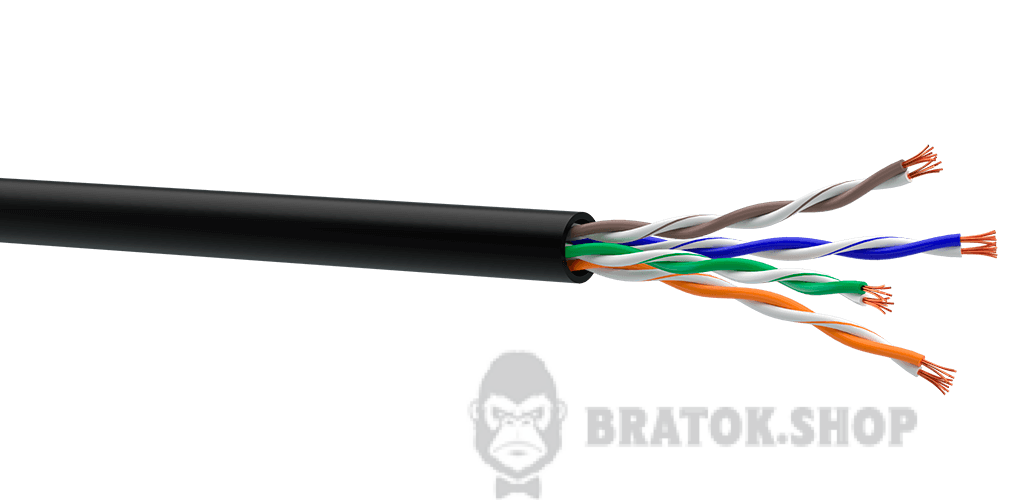 Кабель Одескабель КГПП-ВП (100МГц) 4*2*AWG26/7 (U/UTP-cat.5E-SL patch), CU, для зовн. робіт 7933129