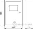 Корпус e.mbox.stand.n.f1.16.z металлический, под 1-ф. счетчик, 16 мод., навесной, с замком s0100009 в Киеве
