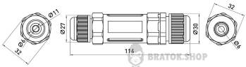 Соединитель кабельный водонепроницаемый e.wcc.cnp25, IP68 s2039102 в Киеве