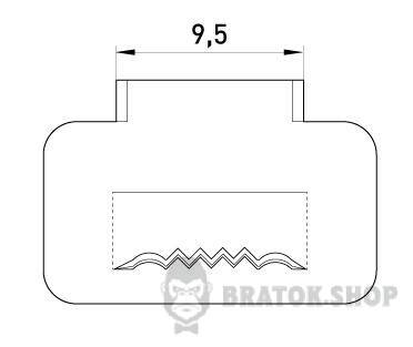 Стальная скрепа e.steel.fastener.pro.9,5 p040011 в Киеве