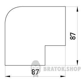 Зовнішній кут  e.trunking.blend.out.stand.60.60 для короба 60х60мм в Сумах