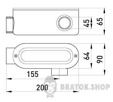 Соединитель ревизионный Г-образный e.industrial.pipe.db.revise.elbow.1-1/2&quot; для труб 1-1/2&quot; i0540005 в Киеве