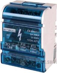 Шина нульова e.cbs.pro.4.11 в корпусі на DIN-рейку