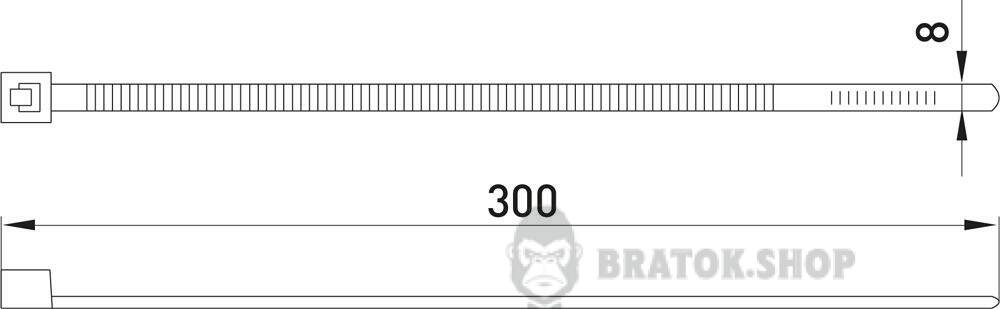 Кабельна стяжка e.ct.stand.300.8.red (100шт), червона у Сумах