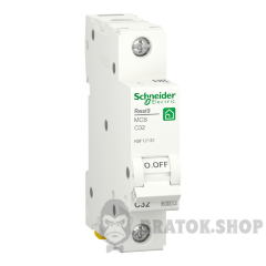 Автоматичний вимикач 1P 32A C 6кА Schneider Electric Resi9 (R9F12132)