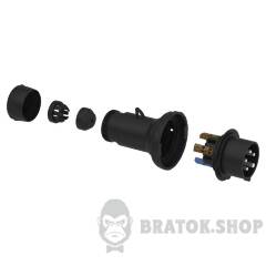 КАБ.ВИЛ.ШЗ.16A 3P+N+PE 100-130В IP67