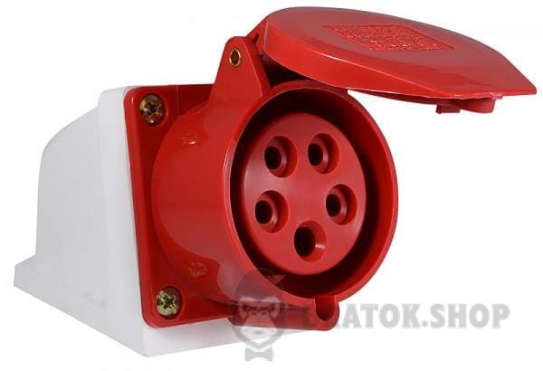 Розетка-гнездо силовая стационарная ГC 16A/5 400V 3P+N+PE (115) АСКО-Укрем A0080040003 красный