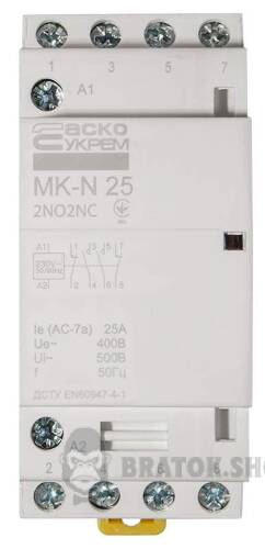 Контактор модульный 4P 25A 2NO+2NC АСКО-Укрем MK-N A0040030030 в Киеве
