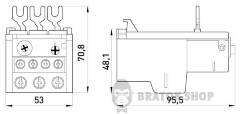 Теплове реле e.industrial.ukh.40.40, номін. струм 40А, діап. регул. 28-40 А