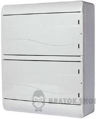 Корпус пластиковый, навесной (NT) 26-модульный, двухрядный, IP 40, с непрозрачной дверцей