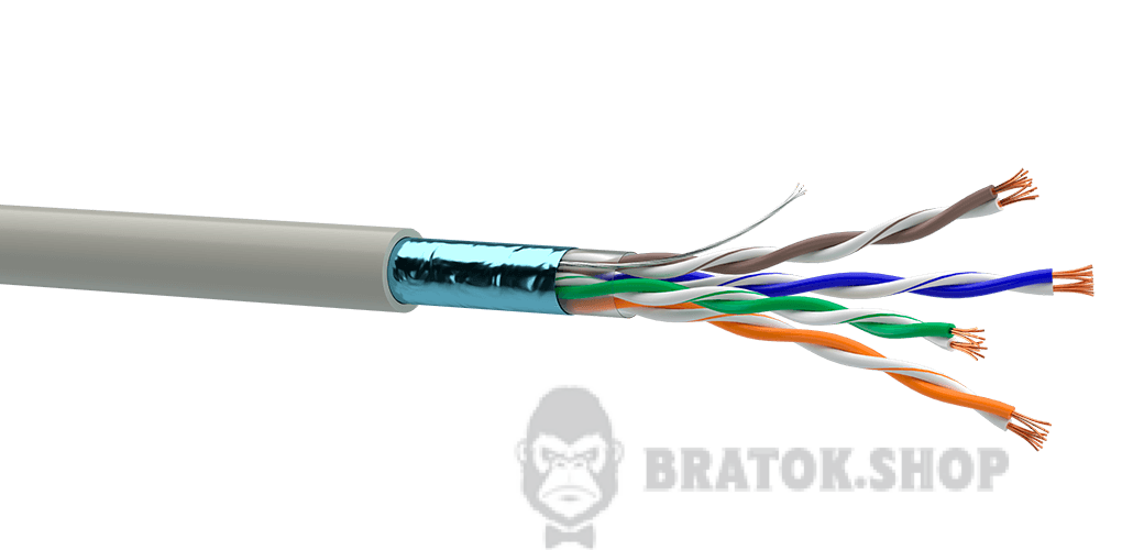 Кабель Одескабель КГПВЕ-ВП (100МГц) 4*2*AWG26/7 (F/UTP-cat.5E-SL patch), CU, екран., для внутр. робіт 7932026
