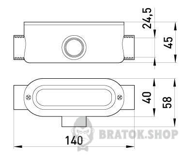 З'єднувач ревізійний Т-подібний e.industrial.pipe.db.revise.t.3/4" для труб 3/4" i0560002 у Києві