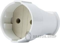 Розетка переносная e.socket.001.10.white, без з/к,10А белая