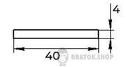 Полоса 40х4,0 оцинкована (1,29 кг/м) z0010556 у Києві