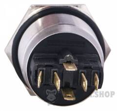 TYJ 22-271 Кнопка металева пласка з підсвічуванням, 1NO+1NC, зелена 24V.