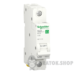 Автоматичний вимикач 1P 40A C 6кА Schneider Electric Resi9 (R9F12140)