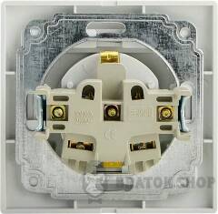Розетка 2Р+PE PBсб16-З-Fl-W (белая)