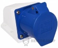 Розетка-гнездо силовая стационарная ГC 32A/3 220V 2P+PE (123) АСКО-Укрем A0080040004 синий