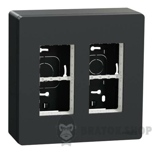 Блок unica system+ відкрита вставка 2х2 антрацит NU122454