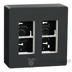Блок unica system+ відкрита вставка 2х2 антрацит