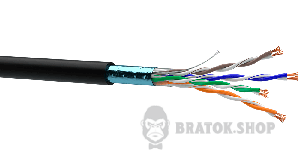 Кабель Одескабель КГППЕ-ВП (100МГц) 4*2*AWG26/7 (F/UTP-cat.5E-SL patch), CU, ізоляція ПЕ, екран., для зовн. робіт 7934118