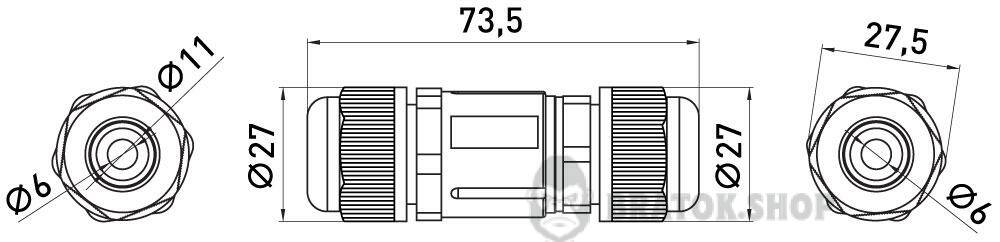 Соединитель кабельный водонепроницаемый e.wcc.cnp20, IP68 s2039101 в Киеве