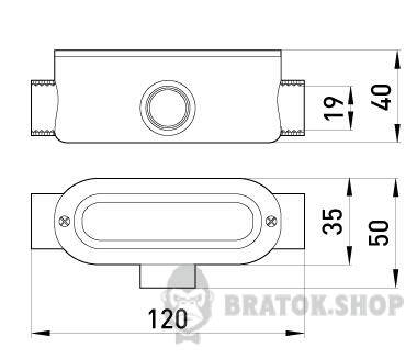З'єднувач ревізійний Т-подібний e.industrial.pipe.db.revise.t.1/2" для труб 1/2" i0560001 у Києві