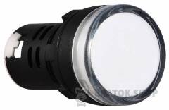 Сигнальна арматура AD22-22DS біла 220V DC