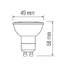 Світлодіодна лампа LED GU10 MR16 6W 6400K Horoz Electric PLUS (001-002-0006-011)