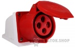 Розетка-гнездо силовая стационарная ГC 32A/4 400V 3P+PE (124) АСКО-Укрем A0080040005 красный