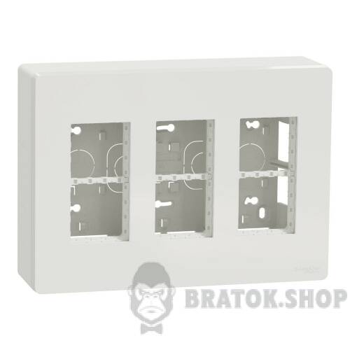 Блок unica system+ відкртита вставка 3х2 білий NU123418