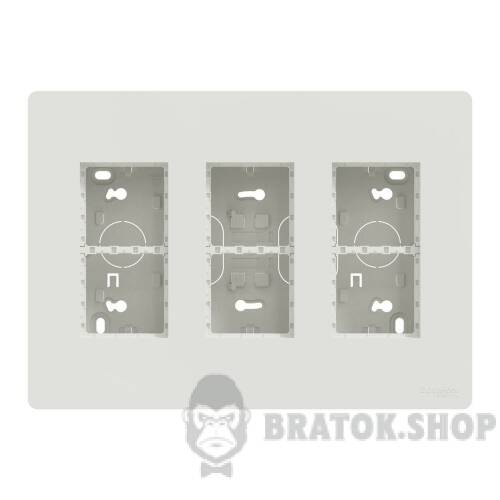Блок unica system+ відкртита вставка 3х2 білий NU123418