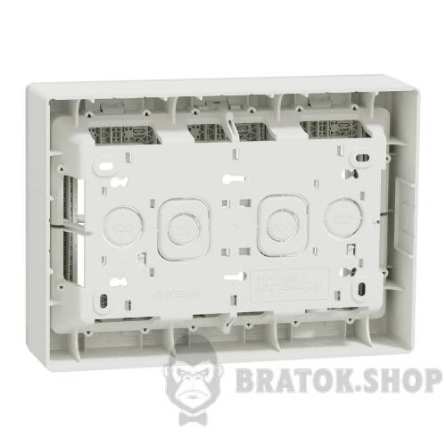 Блок unica system+ відкртита вставка 3х2 білий NU123418
