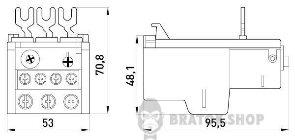 Теплове реле e.industrial.ukh.40.36, номін. струм 40А, діап. регул. 24-36 А i0110009 у Києві